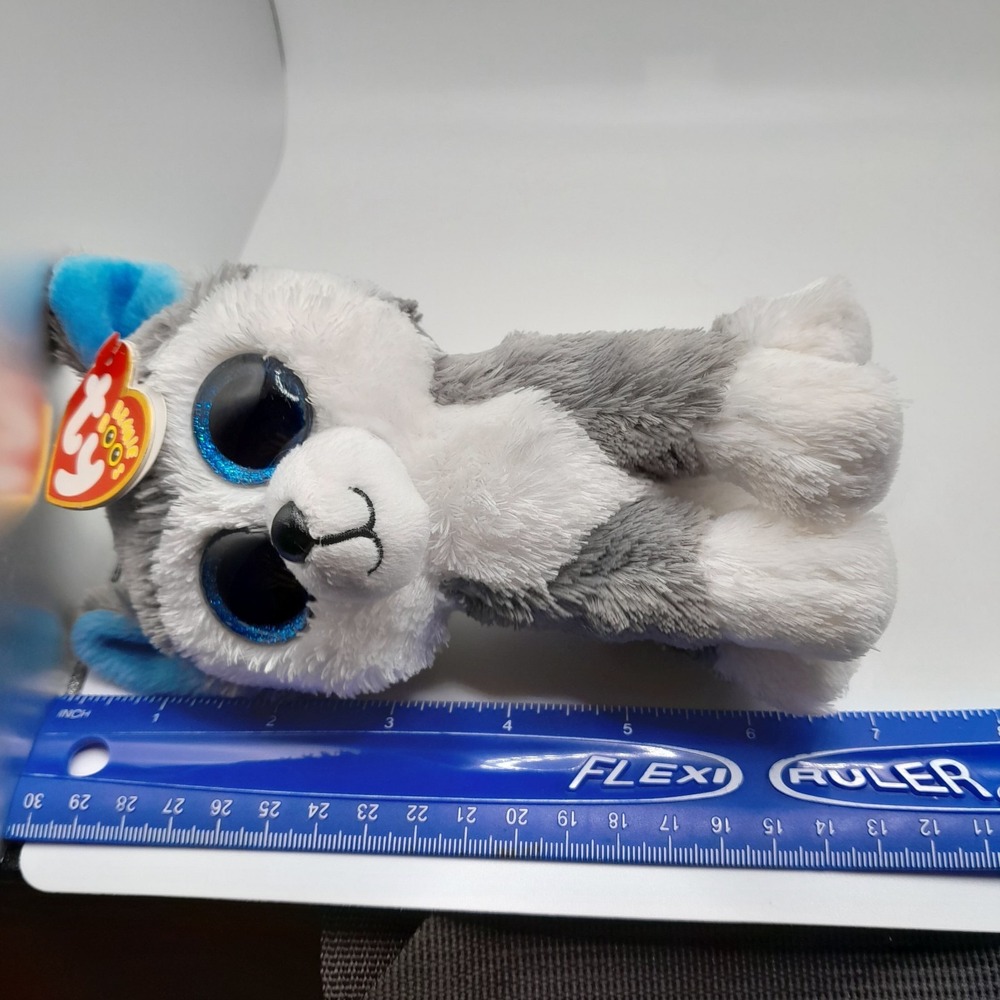 TY Beanie Boos - SLUSH the Husky Dog Plush (Glitter Eyes) (6 inch) Stuffed Toy - Picture 9 of 12